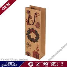 High-End Wine Tote Bags Christmas Gift Bags Kraft Paper Bags with Handle